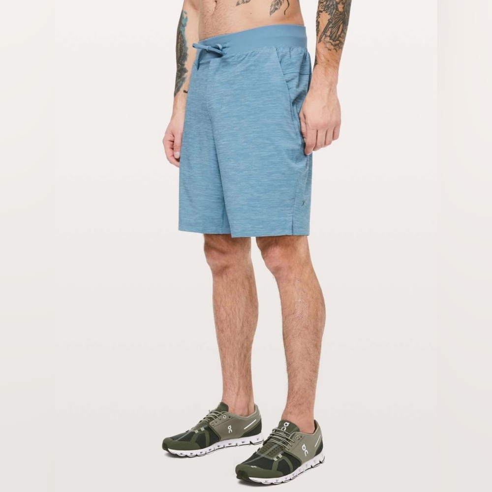 Lululemon | T.H.E. Short 9" Lined Heather‎ Allover Blue Cast Utility Blue | XS